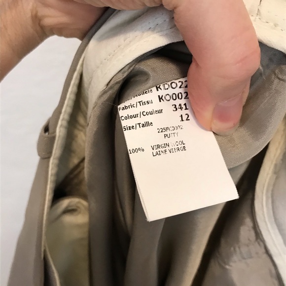 Michael Kors Collection Italy 12 Wide Leg Trousers Pants Beige Khaki Tan - Picture 7 of 7